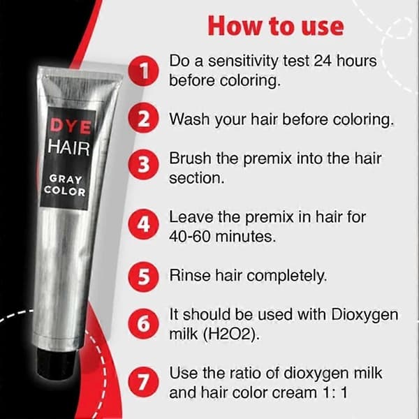 100 ml Unisex Sølvgrå Hårfargekrem Leirefarge Stylingkrem Hår. DIY