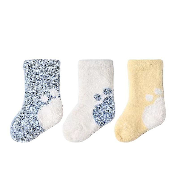3 Par Baby Strømper Søde Strømper Efterår Og Vinter Strømper Varme Fluffy Velegnet Til 1-3 År Gamle Børn