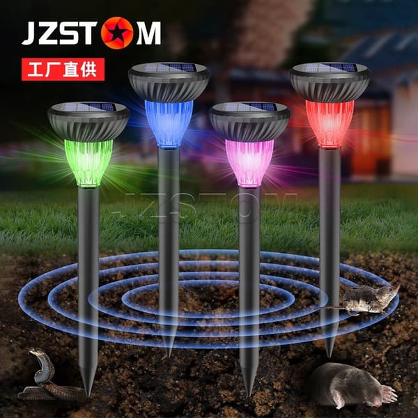 Slangeskremmer Vole Skremmer Solcelledrevet 1000m2 X Buzzer with light