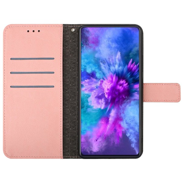 För Motorola Moto G84 5g Case Litchi Texture Plånbok Läder Cover Pink