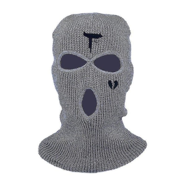 3 hullers vintervarme unisex balaclava maske Gray