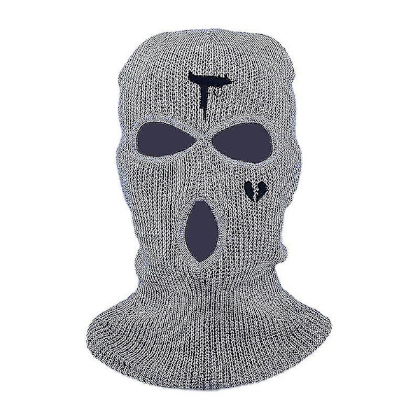 3 reikää talven lämmin unisex balaclava maski Gray