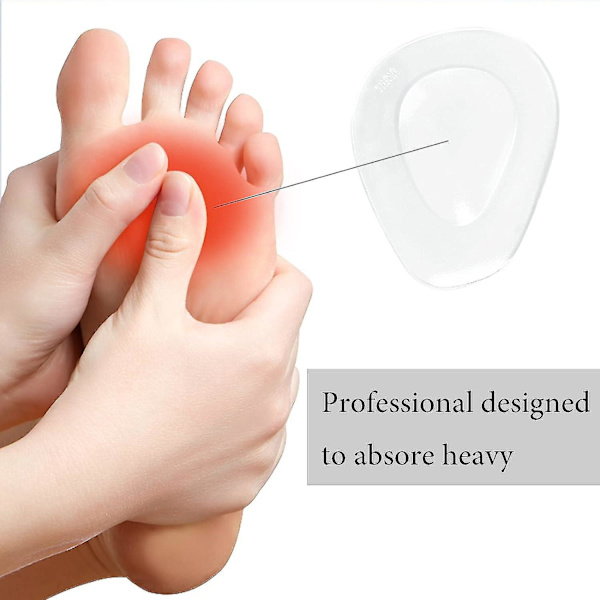 Metatarsal Pads 4 st fotkuddar för snabb smärtlindring - mjuk sula mjuk gelboll