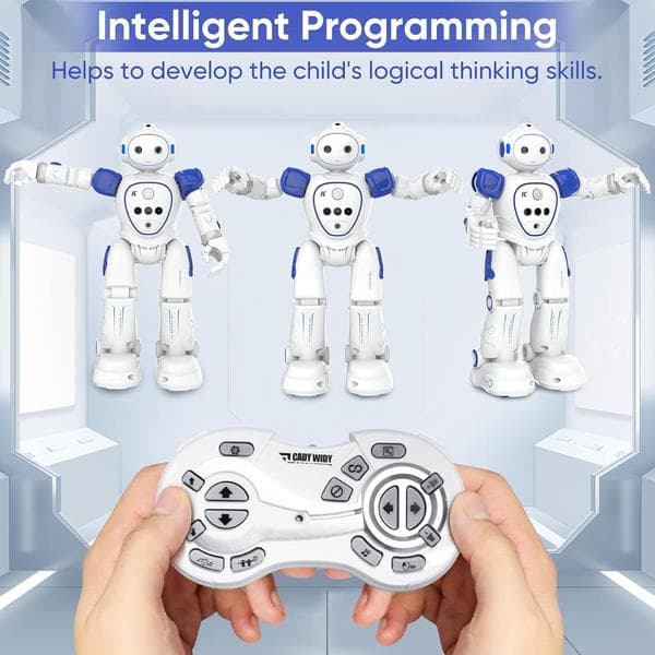 Robotleksaker, RC-robot för barn med gestkontroll, intelligent programmerbar robot, USB-laddning, musik- och dansleksaker för