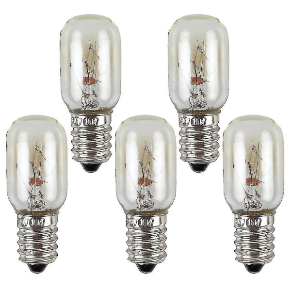 5 st Kylskåpslampa 15w Ersättningslampa 220-240v Symaskinslampa Spissfläkt Transparent 2X5cm