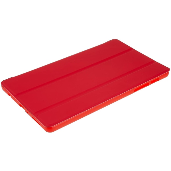 Til Samsung Galaxy Tab A7 Lite 8,7-tommer indre honeycomb-design Anti-fald Anti-ridse læder tablettaske Auto Wake/Sleep Cover med Tri-fold stander Red