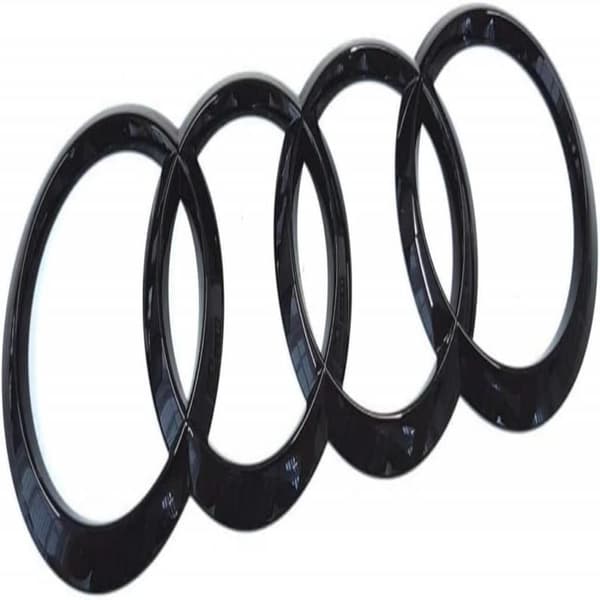 Blank sort bilmærkelogo til Audi-mærkebagagerum 202 mm 202mm