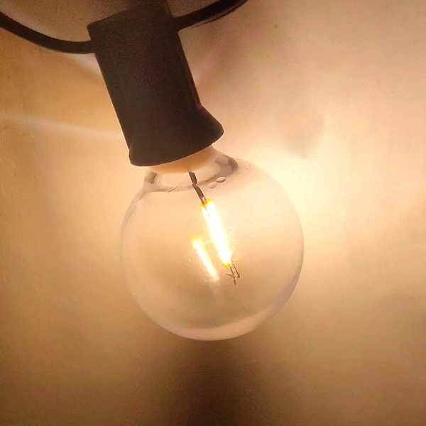 20 stk G40 Led erstatningslyspærer E12 skruebase bruddsikre Led Globe-pærer for solstreng Clear