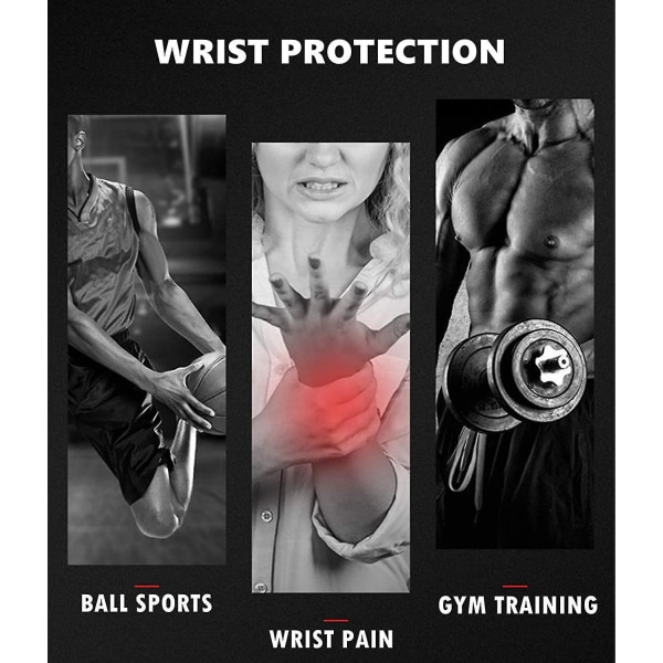 2-pack justerbart sportarmband, handledsstöd, handledsband, handledsrem, handstöd, karpaltunnelstöd för fitness, artrit och tendinit Pai