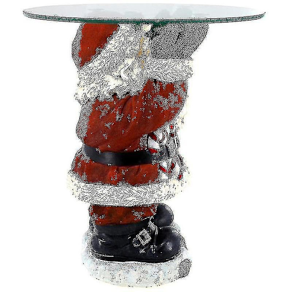 Jultomten Skulptural Glas Toppad Semester Bords Harts Dekoration Jul Hem Vardagsrum