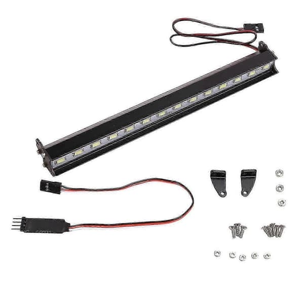 RC Bil Tak LED Ljusramp Justerbart Läge kompatibel med 1/10 Crawler 180mm