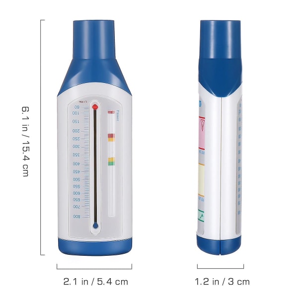 Bärbar spirometer Peak Flow Meter Expiratoriskt flöde för lungastma Detektor Andningsfunktionsmonitor för vuxen