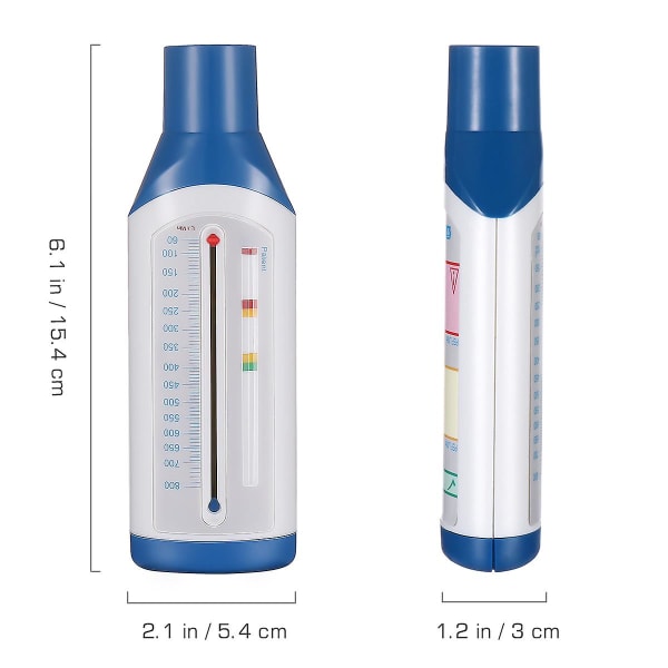 Bærbart spirometer Peak Flow Meter Ekspiratorisk flow til lunge astma Detektor Åndedrætsfunktionsmonitor for voksne