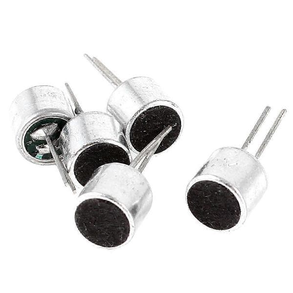 5 x elektretmikrofonkapsel mikrofon 6050 PCB-pinnekondensator Silver