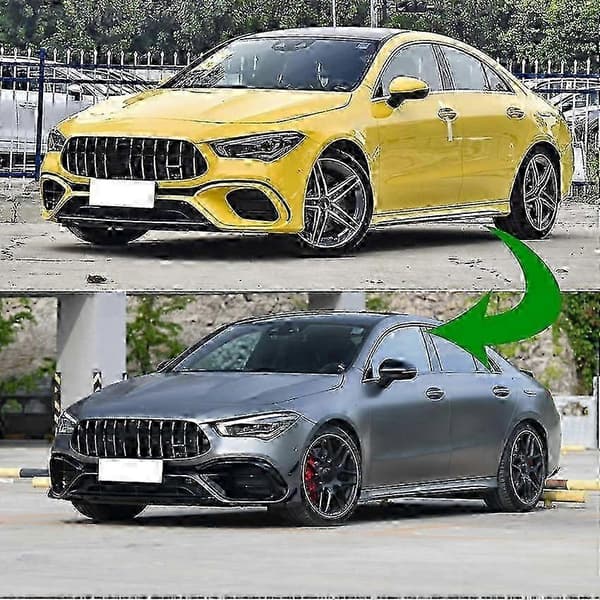 Frontspoiler til CLA45 AMG C118 2020-2021 sort højglans