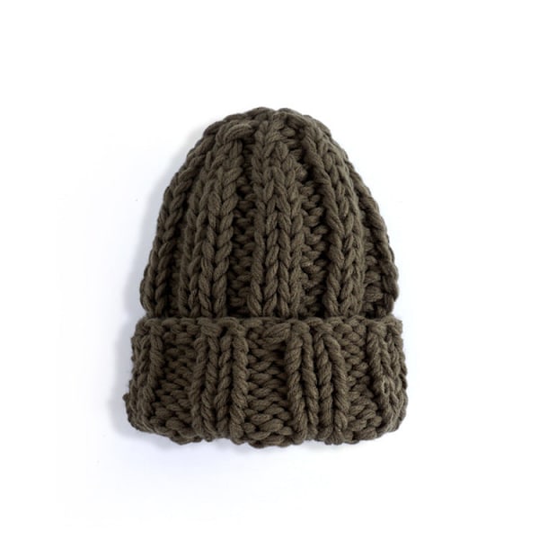 Strikket Beanie til Kvinder Vinter Ensfarvet Simpel Tyk Hat Udenrigshandel Varmt Ørebeskyttelse Beanie Safir Blå Sapphire Blue Average size
