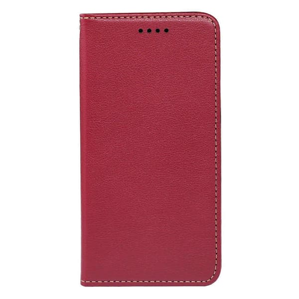 Plånboksfodral i Läder för OnePlus 13 med Stark Magnetisk Stängning Red