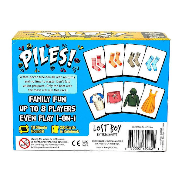 Piles-korttipeli, nopea ja vauhdikas peli kaikille, perhepeli-ilta, muistipelit, lapsille ja aikuisille, 10 minuuttia