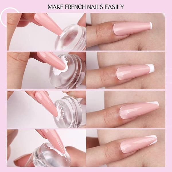 Nagelkonststämpel, Klar Silikon Geléstämpel, för