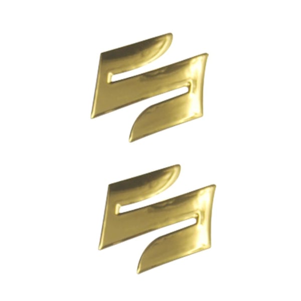 2 stk/sett S-logo 3d motorsykkel kroppsdekor Styling-dekor klistremerke for Suzuki Mengxi Golden