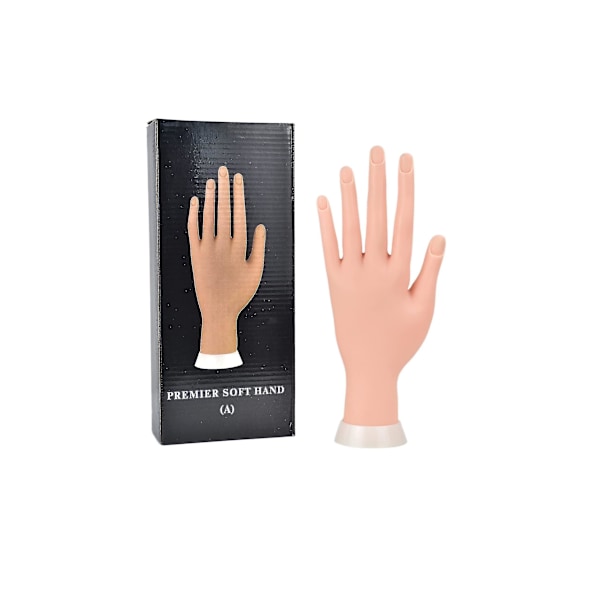 Manicure Øvelseshænder & Fingre Neglehånd Øvelsesmodel Fleksibel Bevægelig Blød Plastikhånd Til Falsk Neglekunst Starter Træning