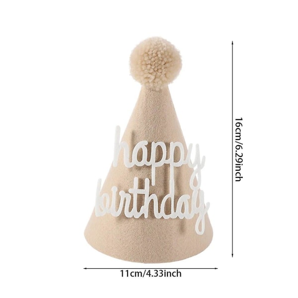Lasten ruskea kahvikarhu Hyvää syntymäpäivää hattu 1. 2. 3. vuoden ikäinen kruunuvalokuva rekvisiitta Lasten ensimmäisen syntymäpäiväjuhlan baby shower sisustus Birthday Hat 2