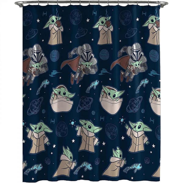 The Mandalorian Grogu -suihkuverho Blå