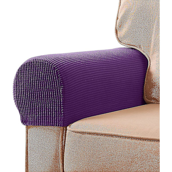 Stretch Armrest Covers Spandex Arm Covers För Stolar Soffa Fåtölj Överdrag För Recliner Soffa Med Twist Pins 2st Violet