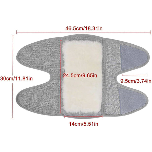 Fleece Knävärmare | Justerbara Kashmir Knävärmare - Lammfleece Knäskydd Muskelled Vård Knästöd Andningsbara Mjuka Knävärmare för Grey M 46.5x30