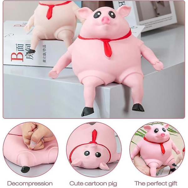 Grise Anti-Stress Legetøj, Pig Squeeze Legetøj, Creative Decompression Pig, Squeeze Pig Legetøj til børn og voksne