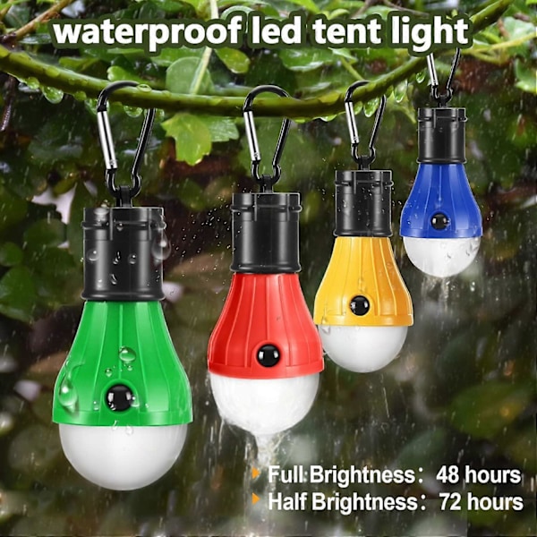 Campinglampor [5-pack], Campingtillbehör, 3 Belysningslägen Campinglampa, Vattentät Bärbar Batteridriven Nödlampa