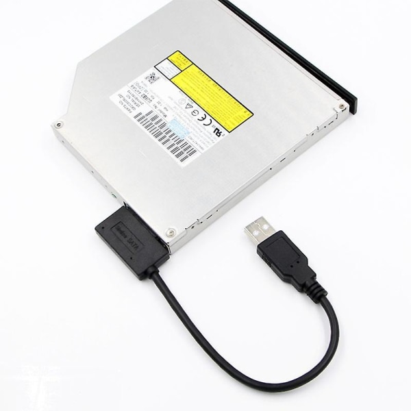 Nyaste USB 2.0 till Mini Sata II 7+6 13-stifts adapterkonverterkabel för bärbar DVD/CD