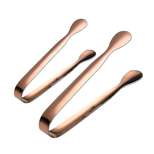 2 stk. rustfrit stålis sukkertang til te-selskab, kaffebar, madservering Rose Gold