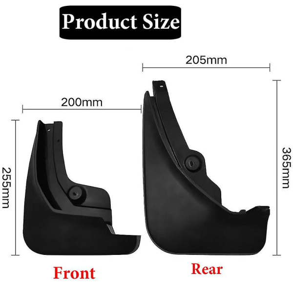 Bilstyling Skvettlapper For Peugeot 3008 Mk2 Gt 2017 2018 2019 2020 2021 Skvettlapper Skvettskjermer Splash Guards Fender 4stk foran bak