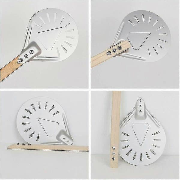 Profesjonell pizzavender, langt håndtak 7/8/9 tommer Perforert pizzavender, pizzaspade, aluminium pizzaspade, liten - 8 tommer 40 cm