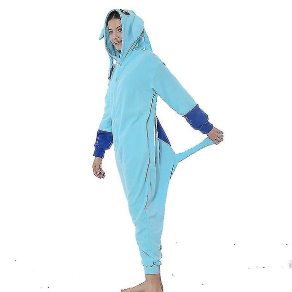 Vaporeon-asu kokovartalopyjamat Halloween joulu yksiosainen Kigurumi miehille, naisille, V1 S