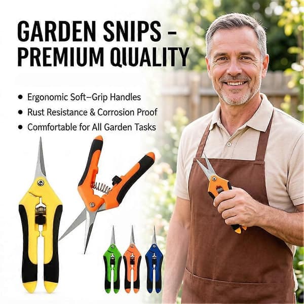 Hagesaks - Grenkutter for blomster og frukttrær Orange 1pcs