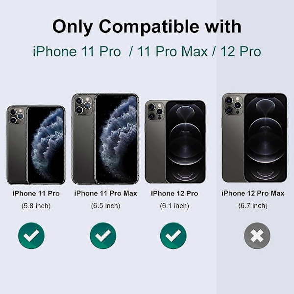 Kamerabeskyttelse for iPhone 12 Pro 6.1 tommer Multicolor Style C