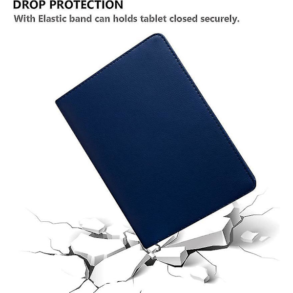 360 Roterande Stativ Tablett Cover För Samsung Galaxy Tab A6 A 10.1 T580 T510 A8 10.5 X200 T590 E T560 S6 Lite P610 A7 T500 Case Dark Blue Tab A(10.1)P580 P585