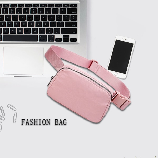 Muodi Crossbody Fanny Pack Vedenpitävä Mini Vyötärölaukku Vyölaukku Khaki pink