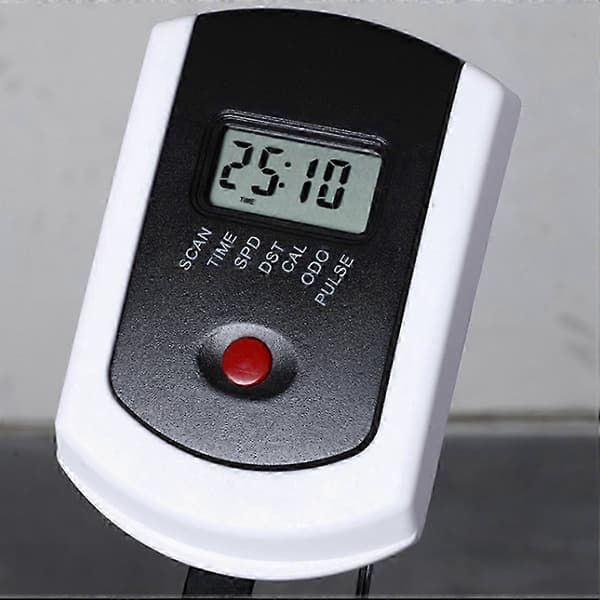 Monitor Speedometer med hjertefrekvens for stasjonære treningssykler magnetisk vit