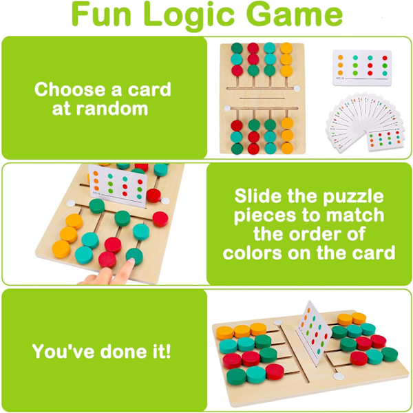 Skjutpussel för barn 3-7 år, förskolelogikspel, hjärngymnastik, pojkar, flickor, 2 spelare, pedagogiska träleksaker, reseleksaker, presenter two player