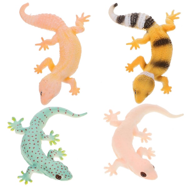 4 st Reptilödla Djurfigurer Reptilmodeller Djurleksaker Tidiga Undervisningstillbehör 6.00X4.50X1.00CM