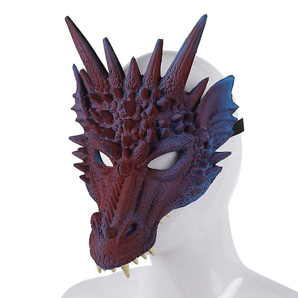 Cosplay-lohikäärmemaski, karnevaaliasu, naamiaiset, karnevaaliasu Blue Purple