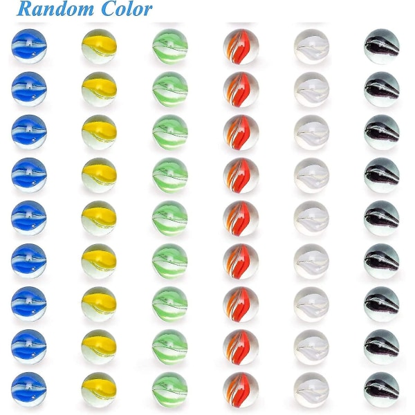 100 stykker Tradisjonell Assortert Fargerike Klassiske Retro Glass Marbles Cats Eye Marbles Klassiske spillleker