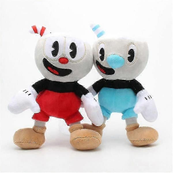 2st/set 10 Cuphead Plysch Mugman Mecup Och Brocup Fylld Docka