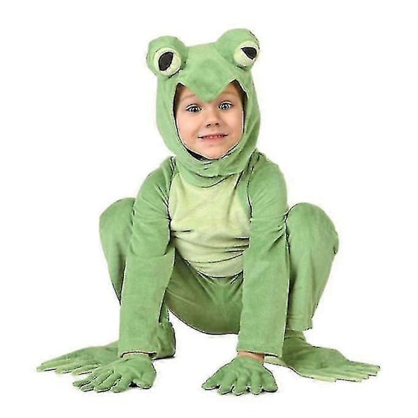 Poikien Tyttöjen Sammakkoasu Lasten Eläin Cosplay Naamiaisasu 90-105cm
