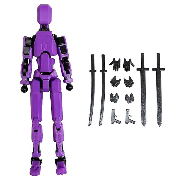 T13 Action Figur Titan 13 Action Figur Robot Action Figur 3D Printet Action Purple