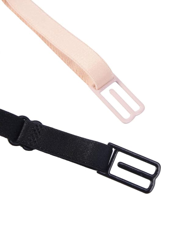 6 stk. BH-strop Clips Elastisk Skridsikker Strop Holder, Sort, Beige, Hvid