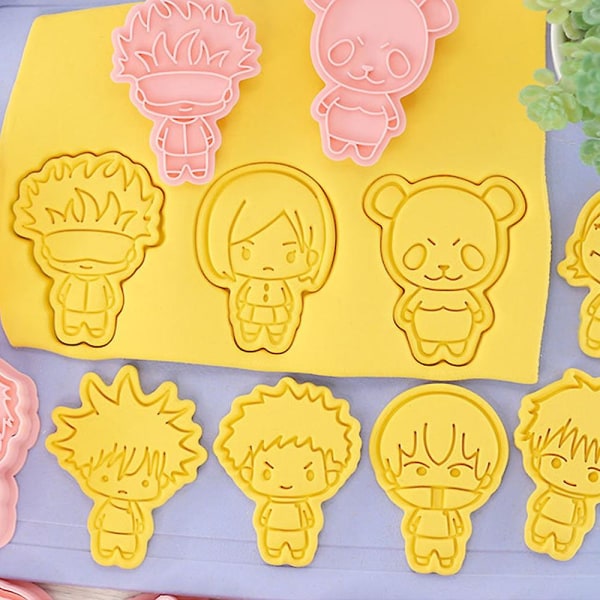 Jujutsu Kaisen Cookie Cutters Kikseform Kage Fondant Bagning Diy Dessert Form Værktøj 8 stk/sæt